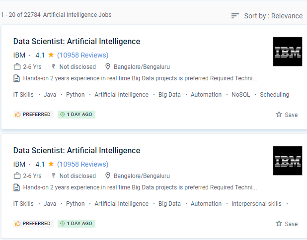 Artificial Intelligence internship jobs in Gurgaon