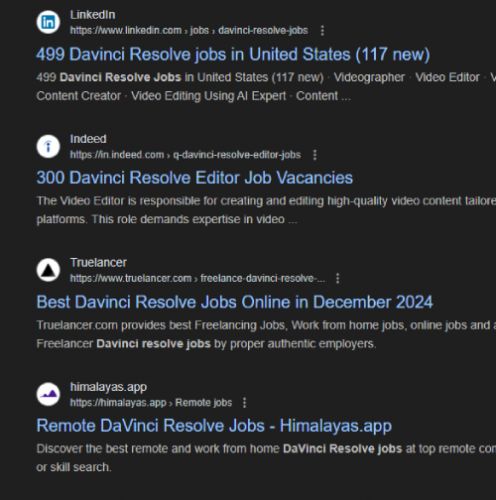 Davinci Resolve internship jobs in Gurgaon