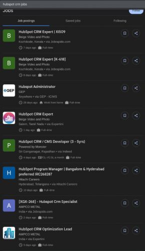 HubSpot CRM internship jobs in Kolkata